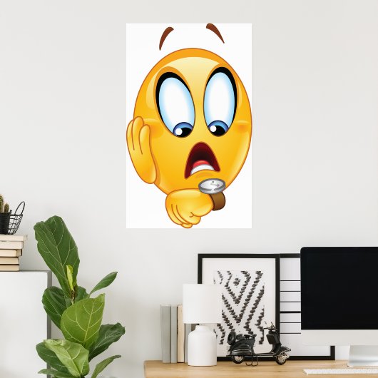 Poster Emoji Stress (Bureau à domicile)