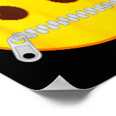 Poster Emoji Zip Zipper Mouth Yellow Smile Face  (Coin)