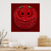 Poster Emoticon aux fraises (Cuisine)
