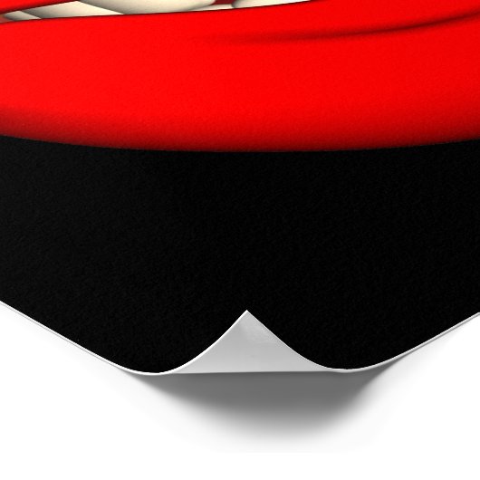 Poster Emoticon rouge (Coin)