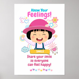 Poster Emotion Enfants Avec Joyeux