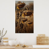 Poster Emotional Drying Sunflower Art (Cuisine)