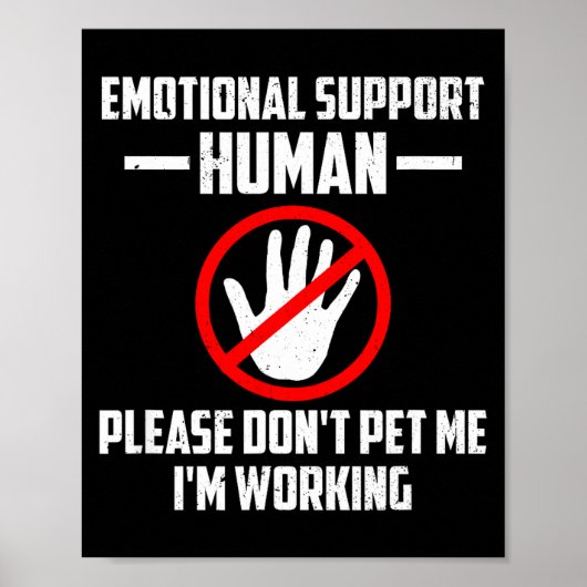 Poster Emotional-suprt Human Halloween Costume Do Not Pet (Devant)