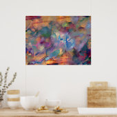 Poster Émotions conflictuelles - peinture artistique abst (Cuisine)