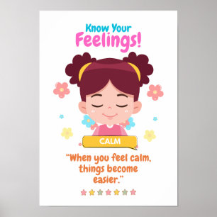 Poster Émotions des enfants avec calme