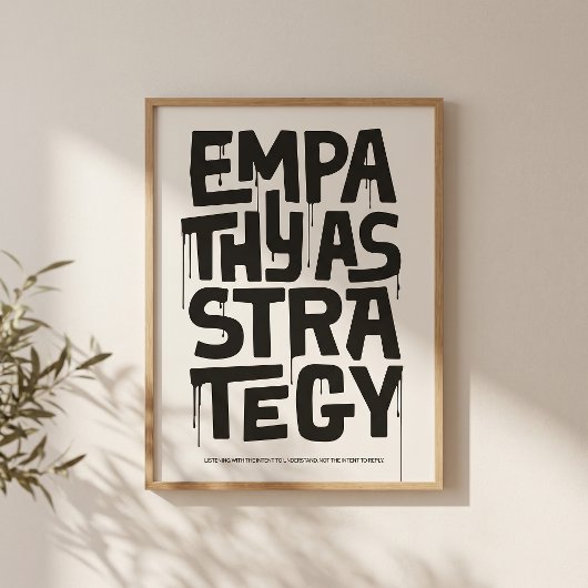 Poster Empathy As Strategy - Typography Print | Wall Art