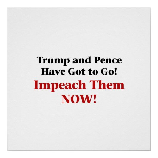 Poster Empêcher Trump et Pence (Devant)