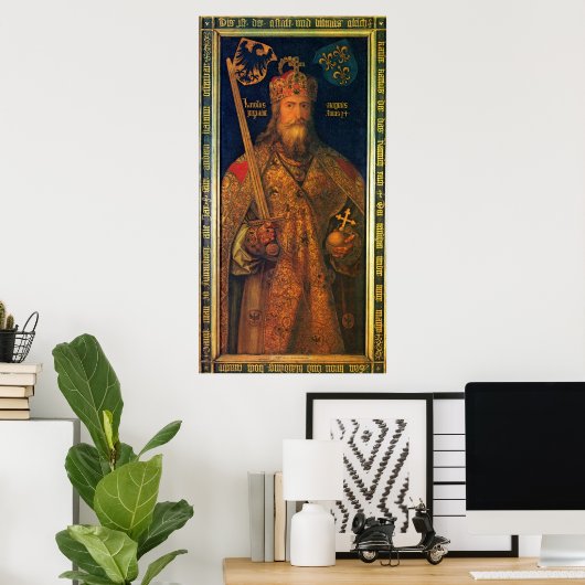Poster Empereur Charlemagne - Albrecht Durer - c1511 (Bureau à domicile)