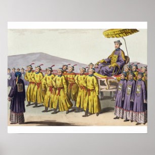 Poster Empereur Ch'ien Lung porté à Triumph, plaque 18 f