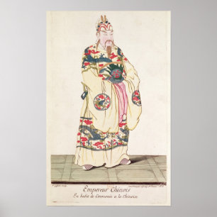Poster Empereur chinois dans le costume cérémonieux