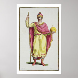 Poster Empereur Otto III (980-1002), gravé par Pierre du