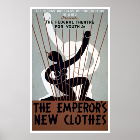 Poster Empereurs nouveaux vêtements 1937 WPA (Devant)