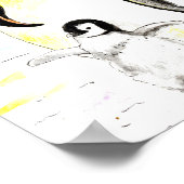 Poster Emperor Penguin and Chick Watercolor Painting (Coin)