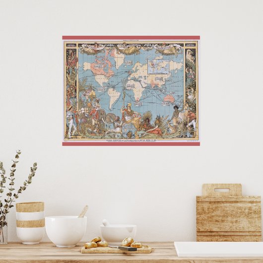 Poster Empire britannique en 1886 (Cuisine)