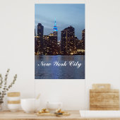 POSTER EMPIRE ÉDIFICE D'ÉTAT ÉCLAIRÉ EN BLEU (Cuisine)