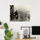 POSTER EMPIRE STATE BLDG IRON WORKER 1930 (Bureau à domicile)