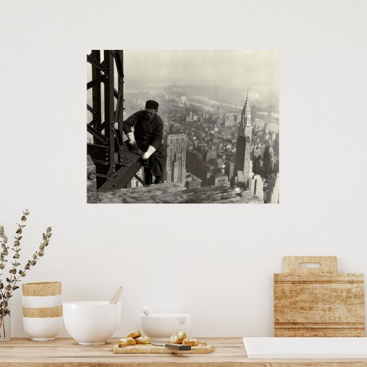 POSTER EMPIRE STATE BLDG IRON WORKER 1930 (Cuisine)