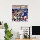 Poster Empire State Building and Midtown Manhattan (Bureau à domicile)