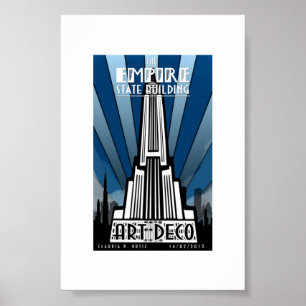 Poster - Empire State Building Art Déco