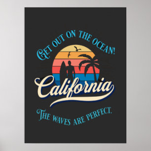 Poster Emplacement d'été élégant en Californie