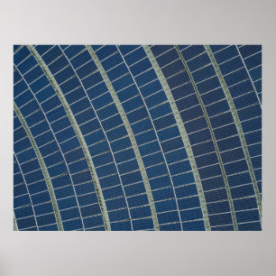 Poster Emplacement pour panneau solaire bleu