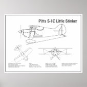 Poster Emplacement S-1C - Plans de plan d'avion BD (Devant)