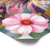 Poster Emplacements en aquarelle florale 1 (Coin)