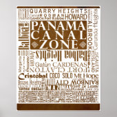 Poster Emplacements PCZ sur papier ancien avec bordure (Devant)