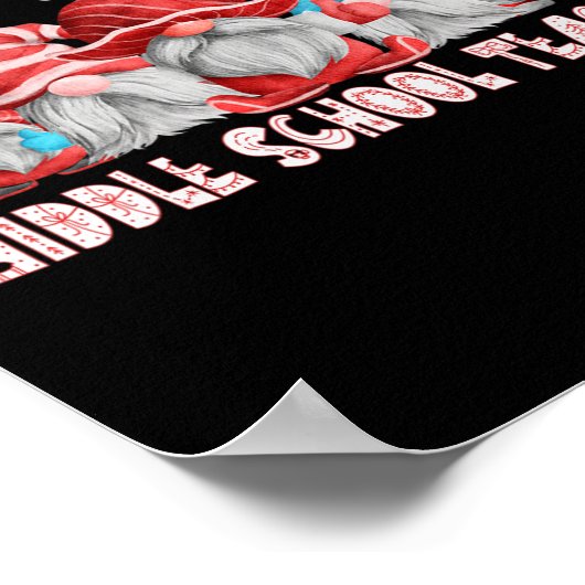 Poster Emploi D'Enseignant Du Moyen-Âge Noël Gnome Ck To (Coin)