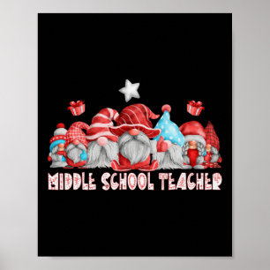 Poster Emploi D'Enseignant Du Moyen-Âge Noël Gnome Ck To