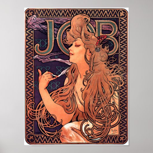Poster Emploi publicitaire Art Nouveau vintage 1896 Mucha (Devant)