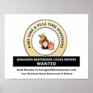 Poster Emplois recherchés Embauche Personnaliser