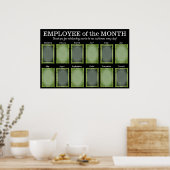 Poster Employé customisé de l'affichage photo du mois (Cuisine)