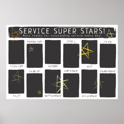 Poster Employé de l'affichage photo de la reconnaissance (Devant)