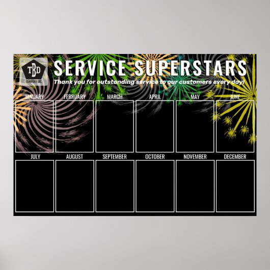 Poster Employé de l'affichage photo Fireworks du mois (Devant)