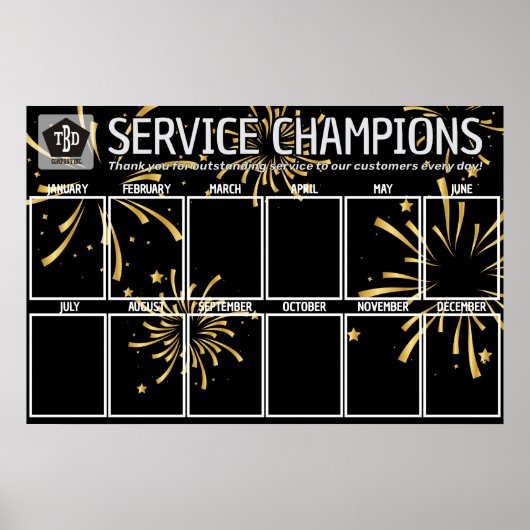 Poster Employé de l'affichage photo Fireworks du mois (Devant)