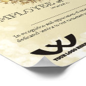 Poster Employé de l'emblème d'or Faux de l'année certific (Coin)