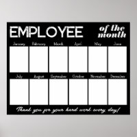 Employé de photo couleur personnalisée du mois aff