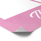 Poster Employé de photo rose personnalisé de l'affichage  (Coin)