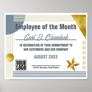 Poster Employé du certificat du mois ou téléchargement