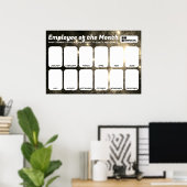 Poster employé du mois 4x6 photo reconnaissance displa (Bureau à domicile)