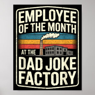 Poster Employé du mois à la fabrique de blagues de papa
