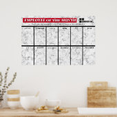 Poster employé du mois affichage pour les photos 4x6 (Cuisine)