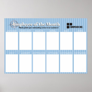 Poster employé du mois affichage pour les photos 4x6