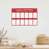 Poster employé du mois affichage pour les photos 4x6 (Cuisine)
