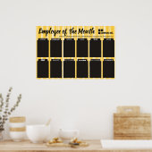 Poster employé du mois affichage pour les photos 4x6 (Cuisine)