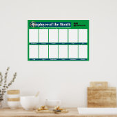 Poster employé du mois affichage pour les photos 4x6 (Cuisine)