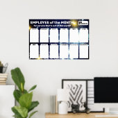 Poster employé du mois affichage pour les photos 4x6 (Bureau à domicile)