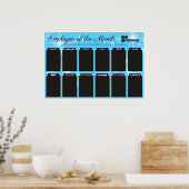 Poster employé du mois affichage pour les photos 4x6 (Cuisine)