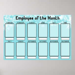 Poster employé du mois affichage pour les photos 4x6